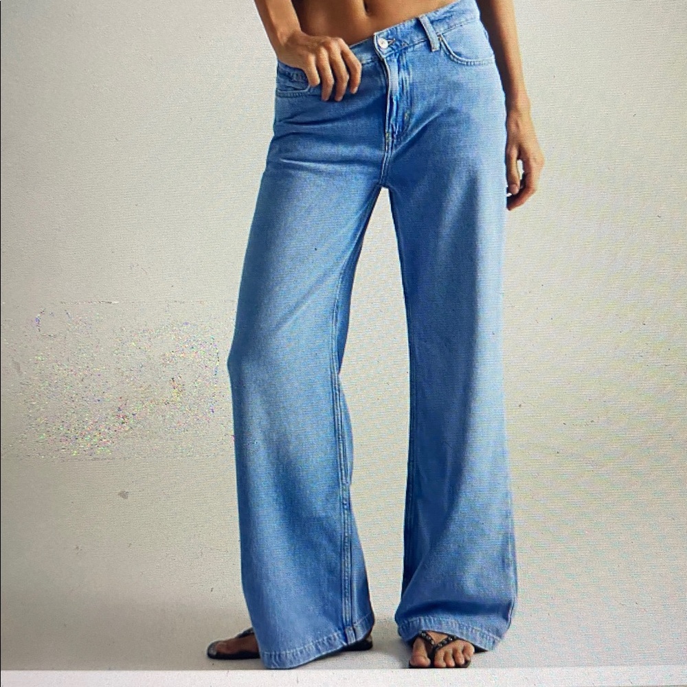 We The Free Women s Light Blue Wide Leg jeans